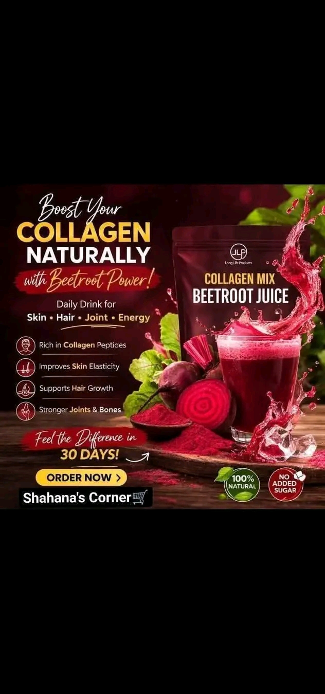 🥰 এক গ্লাসেই ফিট বডি + গ্লোয়িং স্কিন! ✨   🌿 Collagen Mix Beetroot Juice