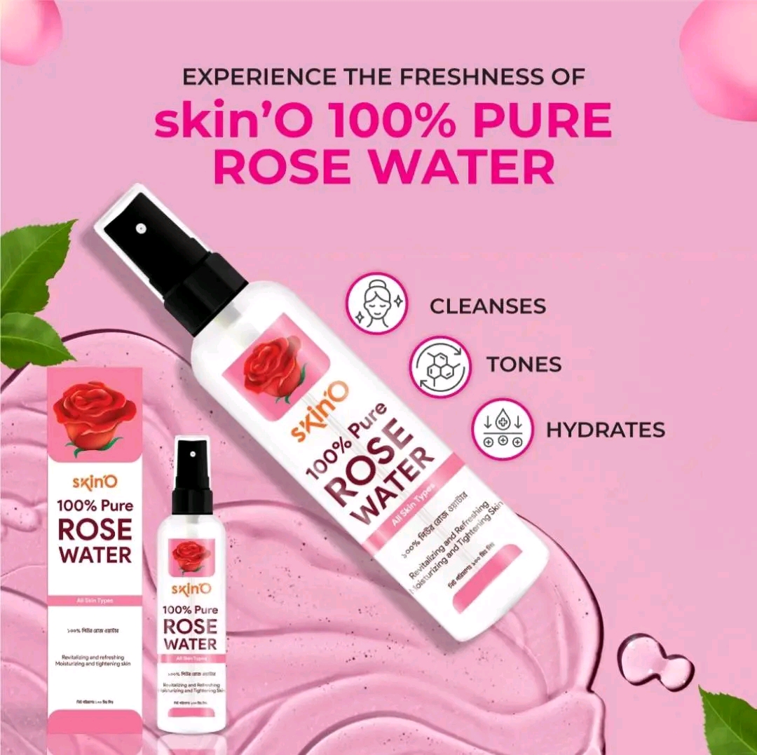 💥🌹𝐒𝐊𝐈𝐍𝐎 𝟏𝟎𝟎% 𝐏𝐮𝐫𝐞 𝐑𝐨𝐬𝐞 𝐖𝐚𝐭𝐞𝐫 (𝟏𝟎𝟎𝐦𝐥)🌹💥